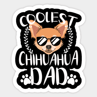 Glasses Coolest Chihuahua Dog Dad Sticker